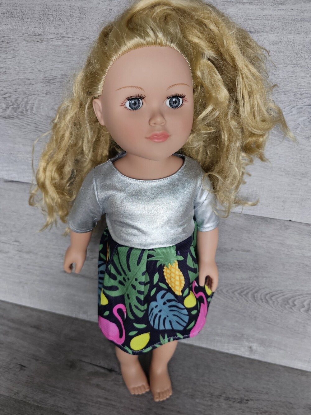 2013 Cititoy 18" Doll My Life As Blonde Hair & Blue Eyes Dress